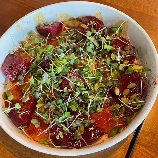 Roasted Berbere Spiced Beets Salad.