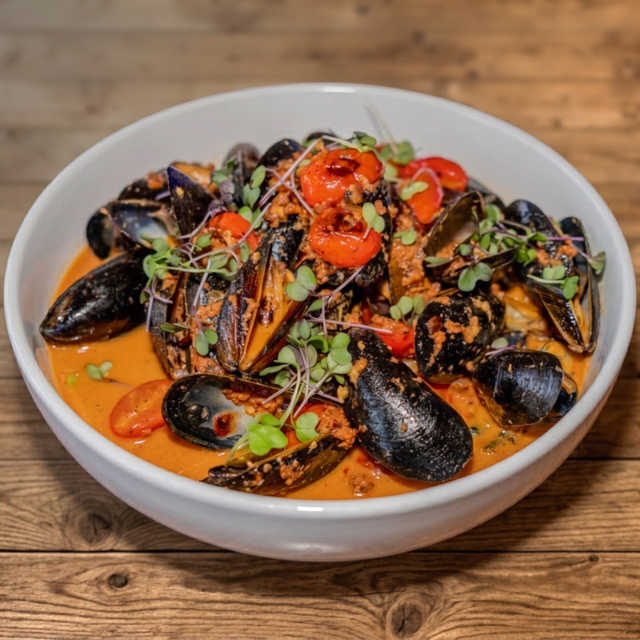 Steamed Mussels.
